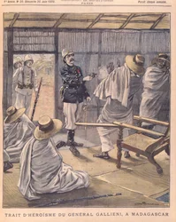 Die heldenhafte Tat von General Gallieni in Madagaskar, Titelblatt von Le Petit Journal, 26. Juni 1898